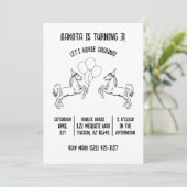 Let's Horse のまわりに Birthday Party招待状 招待状 (スタンド正面)