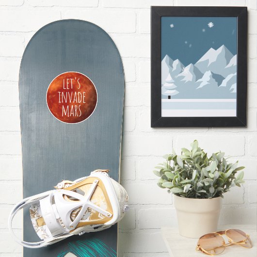 Let's Informed火星ステッカー シール (スノーボード)