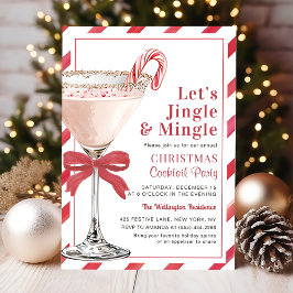 Lets Jingle and Mingle Christmas Cocktail Party 招待状