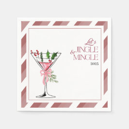 Let's Jingle and Mingle Holiday Party  スタンダードカクテルナプキン