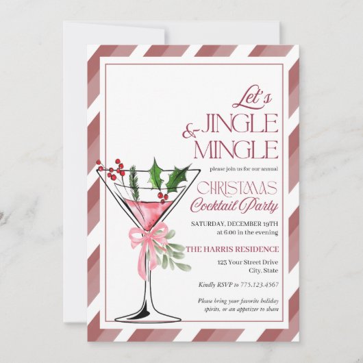 Let's Jingle and Mingle Holiday Party  招待状 (正面)