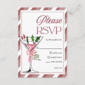 Let's Jingle and Mingle Holiday Party RSVP エンクロージャーカード (正面)