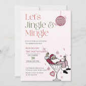 Let's Jingle and Mingle, Santa Cocktail Party 招待状 (正面)