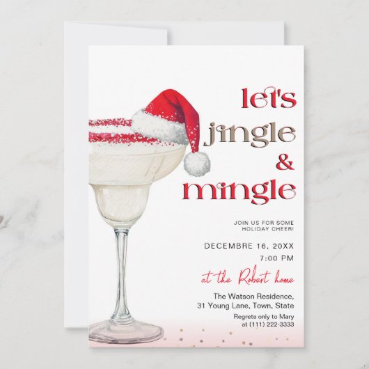 Let's jingle & mingle  Holiday party  招待状 (正面)