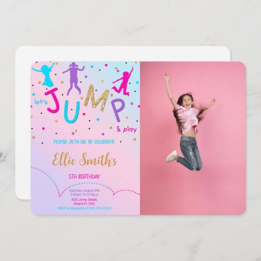 Let's Jumpフォト招待状 招待状 (正面/裏面)