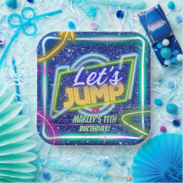 Let's Jump パーティーバウンス ネオントランポリン パーク ペーパープレート