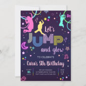 Let's Jump and Glow誕生日パーティー 招待状 (正面)