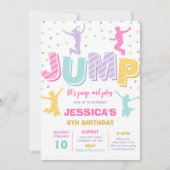 Let's Jump and Play Birthday Party Invitation 招待状 (正面)