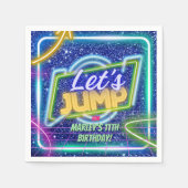 Let's Jump Party Bounce Neon Trampoline Park スタンダードカクテルナプキン (正面)