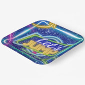 Let's Jump Party Bounce Neon Trampoline Park  ペーパープレート (傾斜あり)