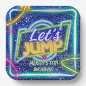Let's Jump Party Bounce Neon Trampoline Park  ペーパープレート (正面)