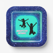 Let's Jump Party Bounce Neon Trampoline Park  ペーパープレート (正面)