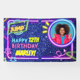 Let's Jump Party Bounce Neon Trampoline Park  横断幕