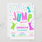 Let's Jump & Play Kids Birthday Invitation 招待状 (正面)
