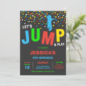 Let's Jump & Play Kids Birthday Invitation 招待状 (スタンド正面)