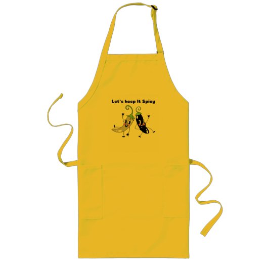 "Let's Keep It Spicy Baby" Apron ロングエプロン (正面)