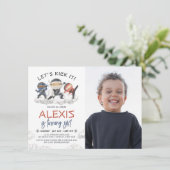 Let's Kick It ニンジャウォリアー空手 フォト バースデー 招待状 (スタンド正面)