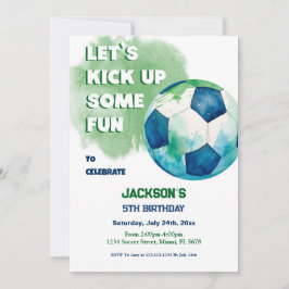 Let's kick up some fun Soccer 招待状