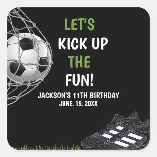 Let's Kick up the fun!, Fun Soccer Birthday スクエアシール (正面)