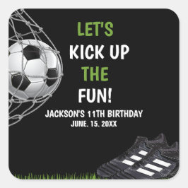 Let's Kick up the fun!, Fun Soccer Birthday スクエアシール
