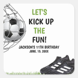 Let's Kick up the fun!, Fun Soccer Birthday スクエアシール