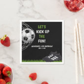 Let's Kick up the fun!, Fun Soccer Birthday スタンダードカクテルナプキン (インサイチュ)