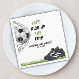 Let's Kick up the fun!, Fun Soccer Birthday スタンダードカクテルナプキン