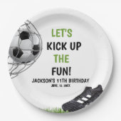 Let's Kick up the fun!, Fun Soccer Birthday ペーパープレート (正面)