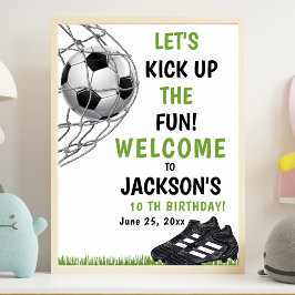 Let's Kick up the fun!, Funny Soccer Birthday ポスター