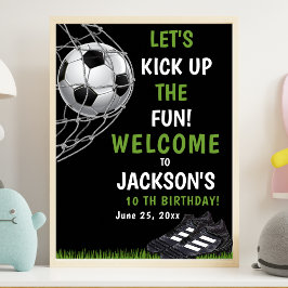 Let's Kick up the fun!, Funny Soccer Birthday ポスター