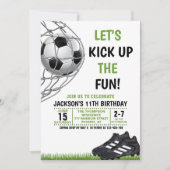 Let's Kick up the fun!, Funny Soccer Birthday 招待状 (正面)