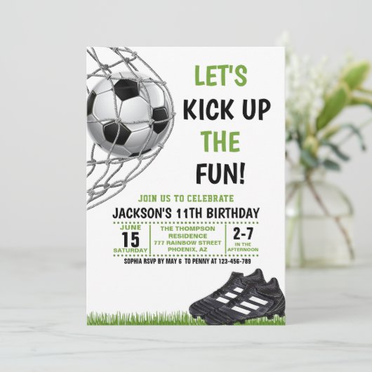 Let's Kick up the fun!, Funny Soccer Birthday 招待状 (スタンド正面)