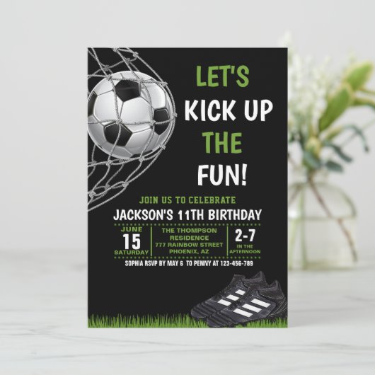 Let's Kick up the fun!, Funny Soccer Birthday 招待状 (スタンド正面)