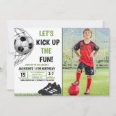 Let's Kick up the fun!, Funny Soccer Birthday 招待状 (正面)