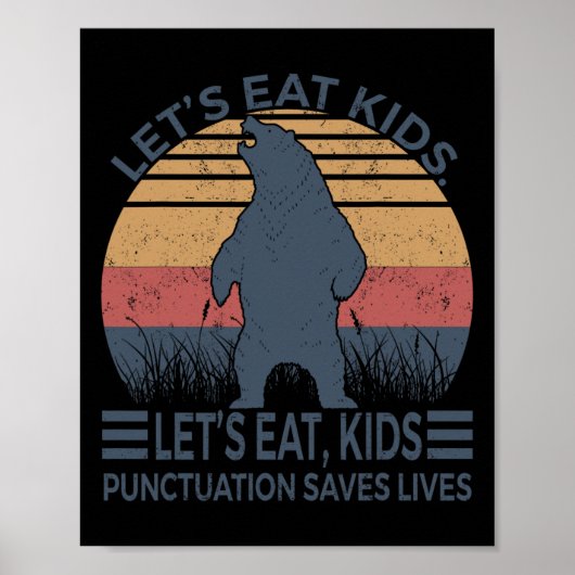 Let's Kids 食べ Punctuation Lives救のおもしろい ポスター (正面)