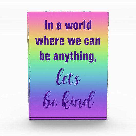 Let's Kind Rainbow Gradient Photo Block フォトブロック (正面)
