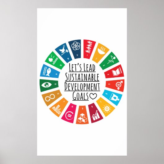 Let's Lead UN SDG Sustainable Development Goals ポスター (正面)