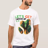 Let's Lucked Up - Leprechaunのおもしろいポット Tシャツ (正面)