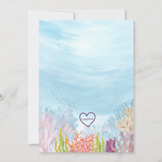 Lets Make a Splash, Mermaid Birthday 招待状 (裏面)