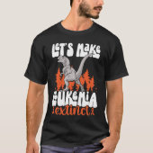 Let's Make Leukemia Extinct Dinosaur Leukemia Awar Tシャツ (正面)