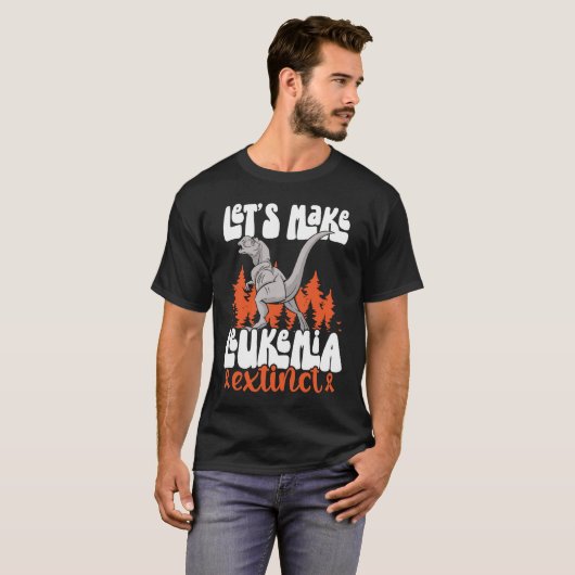 Let's Make Leukemia Extinct Dinosaur Leukemia Awar Tシャツ (正面フル)