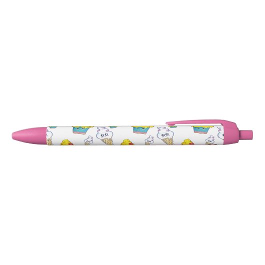 Let's Make Some Notes, Ice Cream Cupcake Pen 黒ボールペン (トップ)
