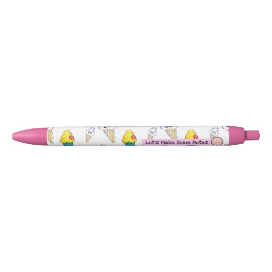 Let's Make Some Notes, Ice Cream Cupcake Pen 黒ボールペン (正面)
