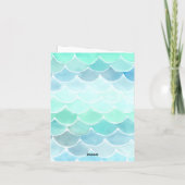 Let's Mermaids Together Mermaidパーティー誕生日 サンキューカード (裏面)