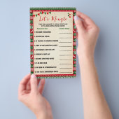 Let's Mingle Find Guest Ugly Sweater Game Card チラシ (ハンドル)