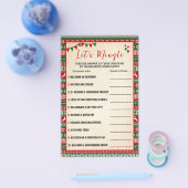 Let's Mingle Find Guest Ugly Sweater Game Card チラシ (シングル)