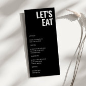 Let's Minimalist 食べ Black Weedingメニュー