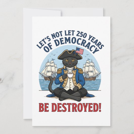Let's Not Let 250th Years Of Democracy 4th of july サンキューカード (正面)