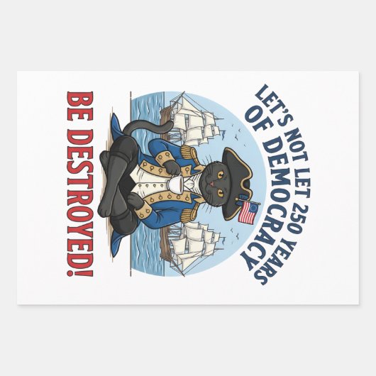 Let's Not Let 250th Years Of Democracy 4th of july ラッピングペーパーシート (正面)