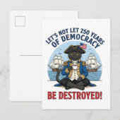 Let's Not Let 250th Years Of Democracy 4th of july 案内ポストカード (正面/裏面)